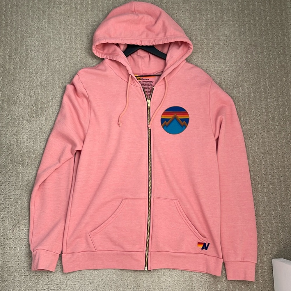 Aviator Nation Zip Up. Pink. Xl.